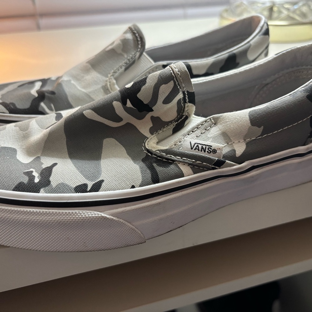 Vans Camouflage Flats with Canvas Upper and Elastic Panels